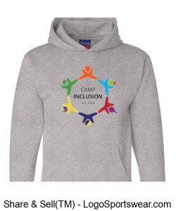 Champion Adult Powerblend Hooded Sweatshirt Design Zoom