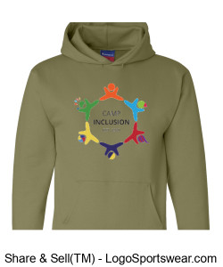 Champion Adult Powerblend Hooded Sweatshirt Design Zoom